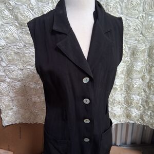 ELLEN ASHLEY MOTHER OF PEARL BUISNESS CASUAL BLACK ELEGANT VEST
